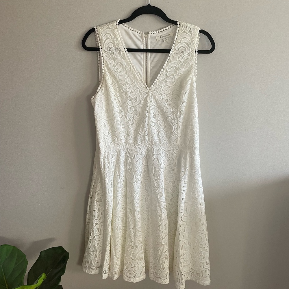 White Lace Francesca’s dress. Size XL